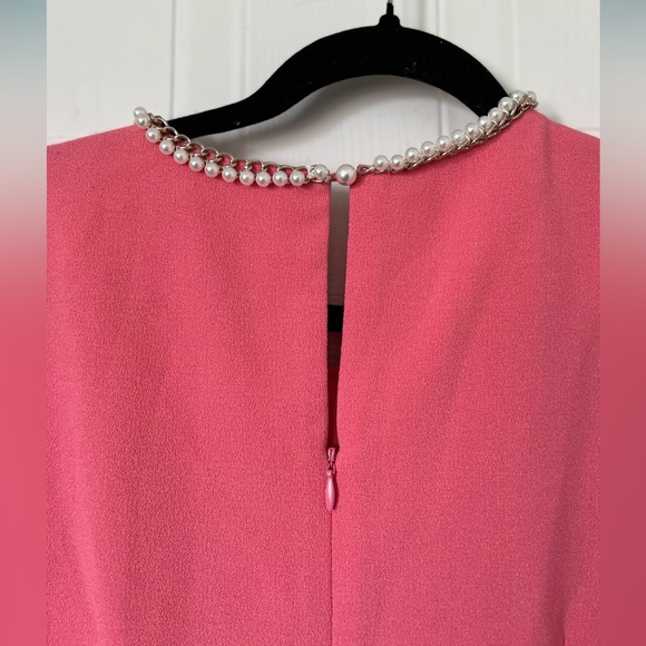 Karl Lagerfeld Pink Pearl Neckline Dress - Picture 12 of 15